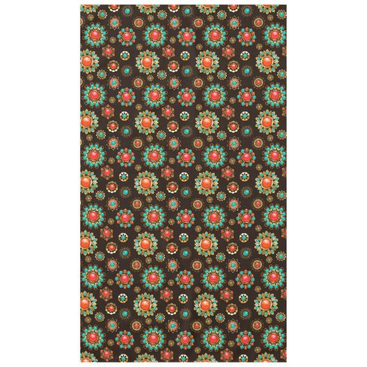 Ethnic Brooches Nahtloses Muster Tischdecke (Vorderseite)