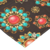Ethnic Brooches Nahtloses Muster Tischdecke (Schrägansicht)