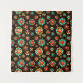 Ethnic Brooches Nahtloses Muster Wandteppich (Vorderseite)