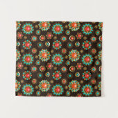 Ethnic Brooches Nahtloses Muster Wandteppich (Vorderseite (Horizontal))