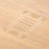 Ethnic Brown Mandala Indian Wedding Acryleinladungen (Ablage )