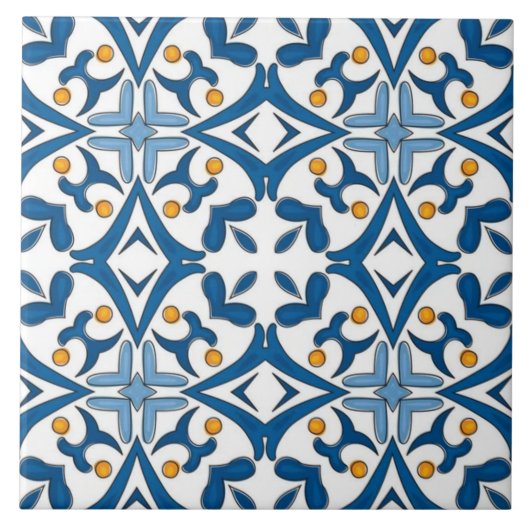 Ethnic ceramic tile in portuguese fliese (Vorderseite)