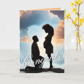 Ethnic Couple Pregnancy Congratulation Spiritual Karte (Gelbe Blume)