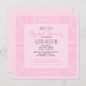 Ethnic Design Custom Bridal Shower Einladung #2 (Vorne/Hinten)