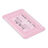 Ethnic Design Pink Wedding Save the Date Magnet (Rechte Seite)