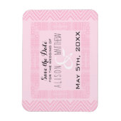 Ethnic Design Pink Wedding Save the Date Magnet (Vertikal)
