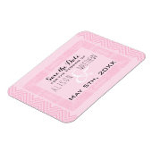 Ethnic Design Pink Wedding Save the Date Magnet (Linke Seite)