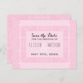 Ethnic Design Wedding Save the Date Postcard 2 Ankündigungspostkarte (Vorne/Hinten)
