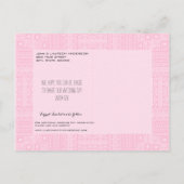 Ethnic Design Wedding Save the Date Postcard 2 Ankündigungspostkarte (Rückseite)