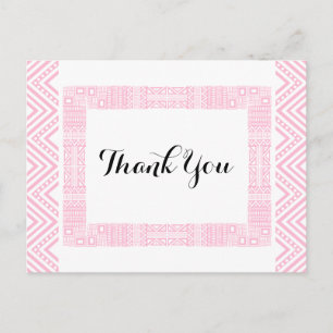 Ethnic Design Wedding Vielen Dank Postcard 1 Postkarte