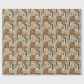 Ethnic Digital Abstrakt: Nahtloses Muster Geschenkpapier (Flach)