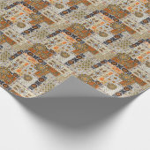 Ethnic Digital Abstrakt: Nahtloses Muster Geschenkpapier (Ecke)