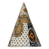 Ethnic Digital Abstrakt: Nahtloses Muster Partyhütchen (Rechts)