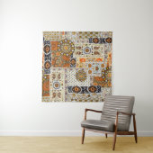 Ethnic Digital Abstrakt: Nahtloses Muster Wandteppich (Beispiel (Horizontal))