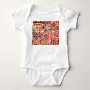 Ethnic Digital Abstrakt Seamless Muster Baby Strampler