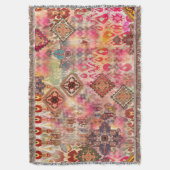Ethnic Digital Abstrakt Seamless Muster Decke (Vorderseite Vertikal)