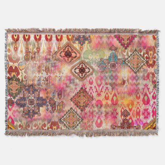 Ethnic Digital Abstrakt Seamless Muster Decke (Vorderseite)