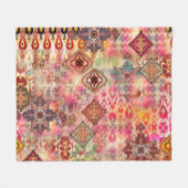 Ethnic Digital Abstrakt Seamless Muster Fleecedecke (Vorderseite (Horizontal))