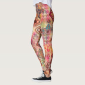 Ethnic Digital Abstrakt Seamless Muster Leggings (Links)
