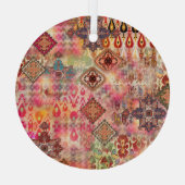 Ethnic Digital Abstrakt Seamless Muster Ornament Aus Glas (Rückseite)