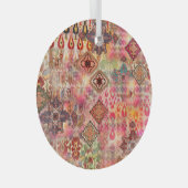 Ethnic Digital Abstrakt Seamless Muster Ornament Aus Glas (Vorderseite Rechts)