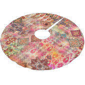 Ethnic Digital Abstrakt Seamless Muster Polyester Weihnachtsbaumdecke (Schrägansicht)