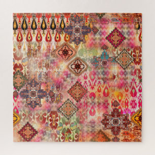 Ethnic Digital Abstrakt Seamless Muster Puzzle