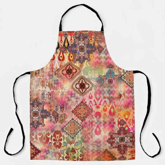 Ethnic Digital Abstrakt Seamless Muster Schürze (Vorderseite)
