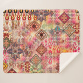 Ethnic Digital Abstrakt Seamless Muster Sherpadecke (Vorderseite (Horizontal))