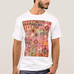 Ethnic Digital Abstrakt Seamless Muster T-Shirt