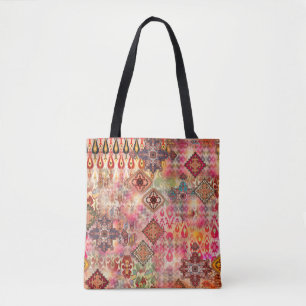 Ethnic Digital Abstrakt Seamless Muster Tasche