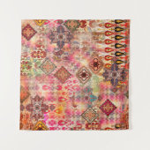 Ethnic Digital Abstrakt Seamless Muster Wandteppich (Vorderseite (Horizontal))