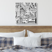 Ethnic Doodle 6 Leinwanddruck (Insitu (Schlafzimmer))