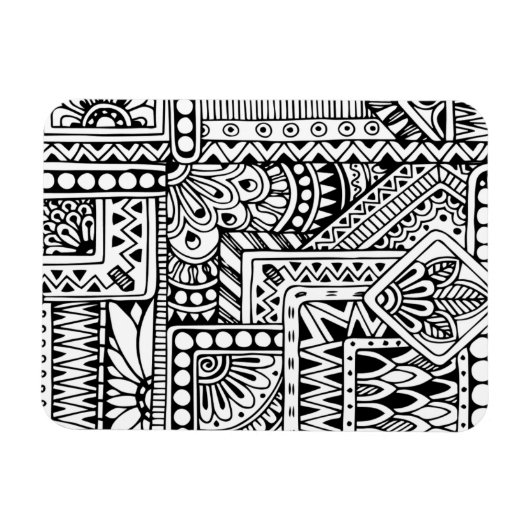 Ethnic Doodle Magnet (Horizontal)