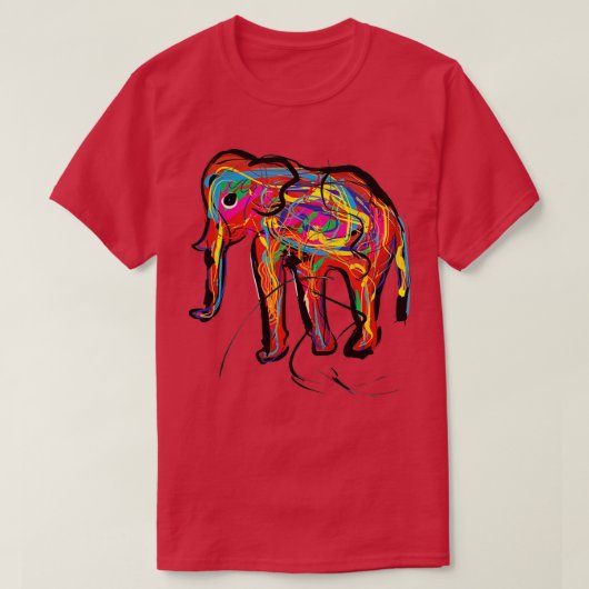 Ethnic Elephant Colorful Boho T-Shirt (Design vorne)