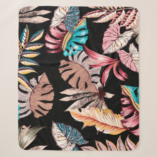 Ethnic exotic leaf leaves folkloric vintage seamle sherpadecke