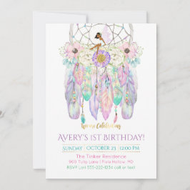 Ethnic Fairy Dream Catcher Boho Feathers Arrows Einladung