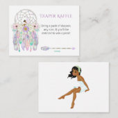 Ethnic Fairy Dream Catcher Feathers Diaper Raffles Begleitkarte (Vorne/Hinten)