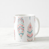Ethnic Feathers Hand Drawn Illustration Kaffeetasse (VorderseiteRechts)