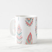 Ethnic Feathers Hand Drawn Illustration Kaffeetasse (Vorderseite Links)