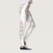 Ethnic Feathers Hand Drawn Illustration Leggings (Rechts)
