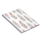 Ethnic Feathers Hand Drawn Illustration Notizblock (Rechte Seite)