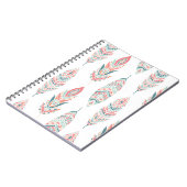 Ethnic Feathers Hand Drawn Illustration Notizblock (Linke Seite)