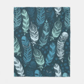 Ethnic feathers seamless pattern fleecedecke (Vorderseite)
