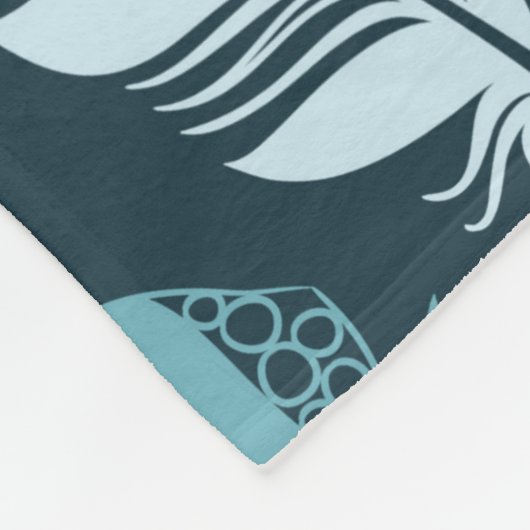 Ethnic feathers seamless pattern fleecedecke (Ecke)
