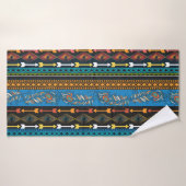 Ethnic Feathers: Stickerei Boho Chic Badehandtuch (Badehandtuch)