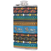 Ethnic Feathers: Stickerei Boho Chic Flachmann (Links)