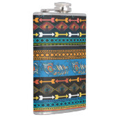 Ethnic Feathers: Stickerei Boho Chic Flachmann (Rechts)