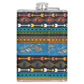 Ethnic Feathers: Stickerei Boho Chic Flachmann (Rückseite)