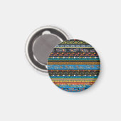 Ethnic Feathers: Stickerei Boho Chic Magnet (Vorderseite/Rückseite)